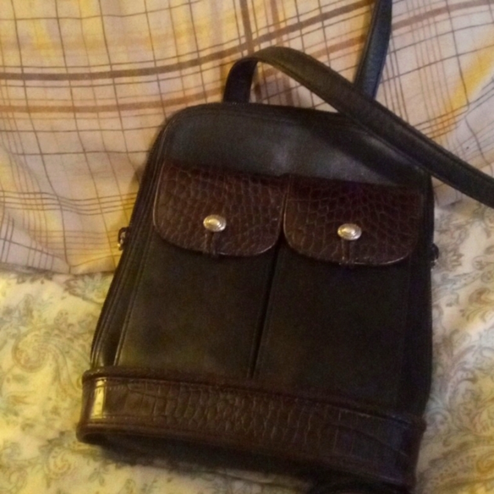 Chic Black and Brown Crossbody Bag